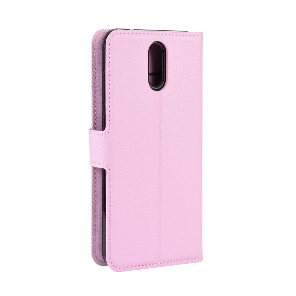 Nokia 2.3 Litchi Leather Wallet Case - Pink