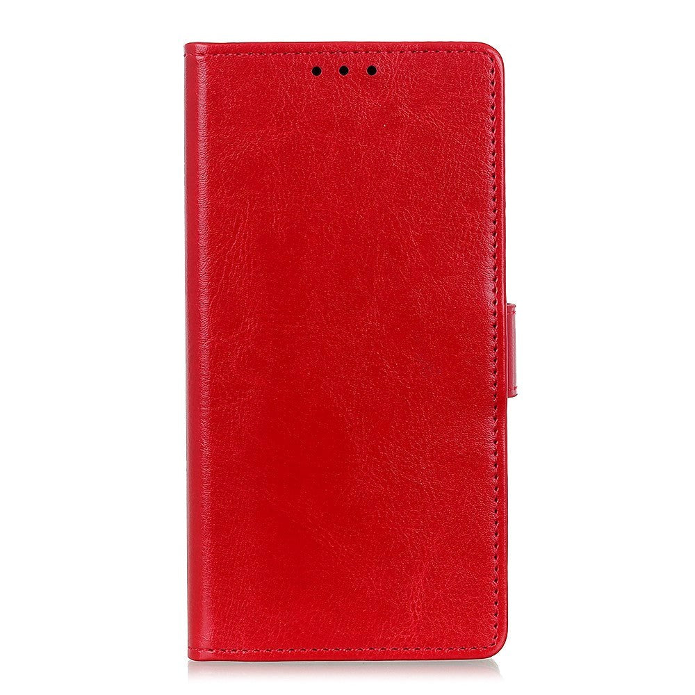 Nokia 1.3 Classic Leather Flip Case w. Stand & Card Holder - Red