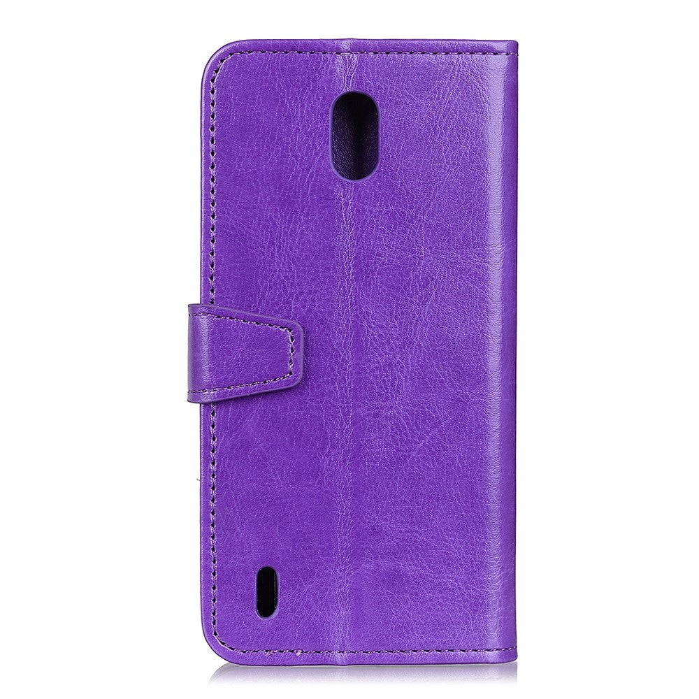 Nokia 1.3 Classic Leather Flip Case w. Stand & Card Holder - Purple