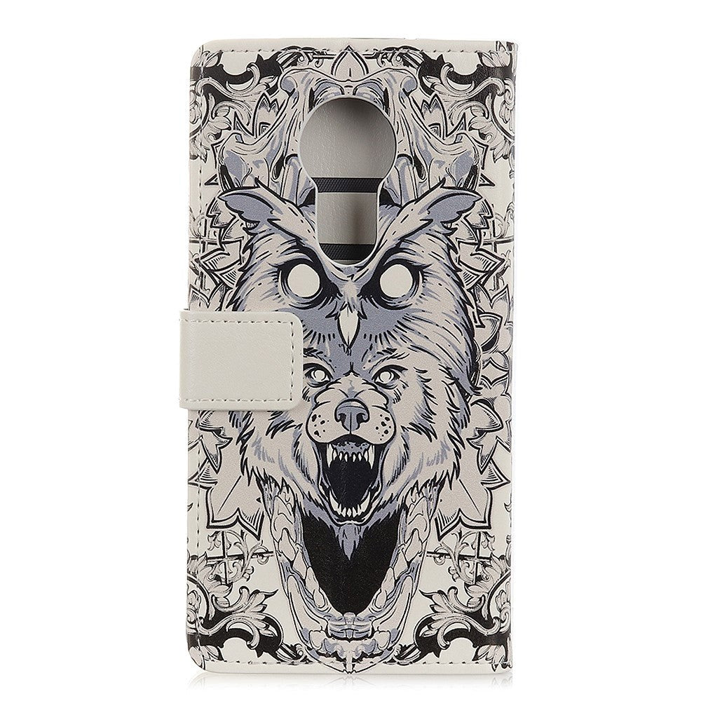 Nokia 5.3 Leather Wallet Case - Abstract Owl and Wolf