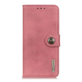 Nokia 5.3 KHAZNEH Retro Leather Wallet Case - Pink