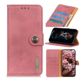 Nokia 5.3 KHAZNEH Retro Leather Wallet Case - Pink