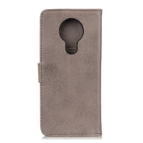 Nokia 5.3 KHAZNEH Retro Leather Wallet Case - Grey