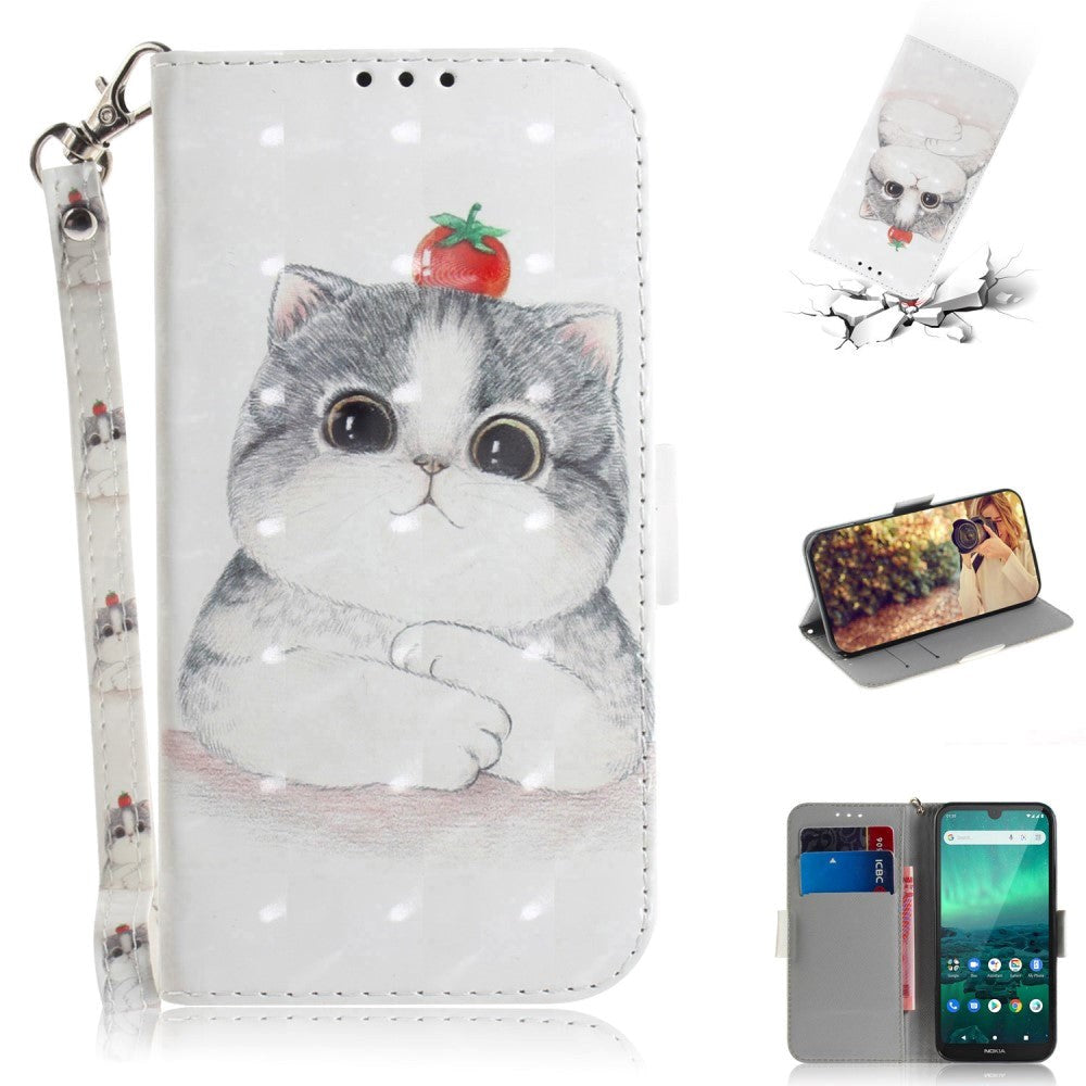 Nokia 1.3 Light Spot Leather Flip Case - Cute Cat