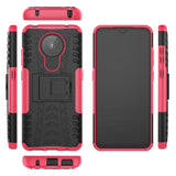 Nokia 5.3 Cool Tyre Tough Case w. Stand - Black / Pink