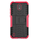 Nokia 1.3 Cool Tyre Tough Case w. Stand - Black / Pink