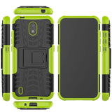 Nokia 1.3 Cool Tyre Tough Case w. Stand - Black / Green