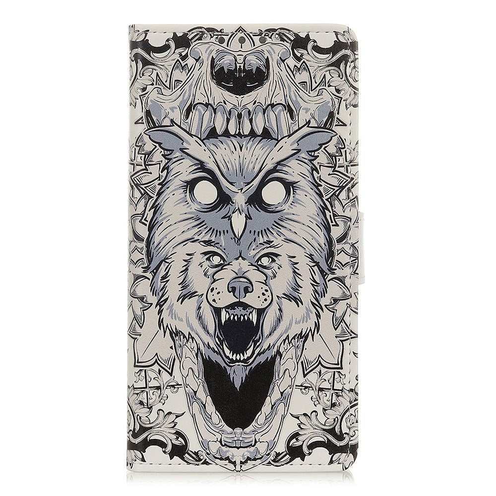 Nokia 3.4 Leather Wallet Case - Abstract Wolf