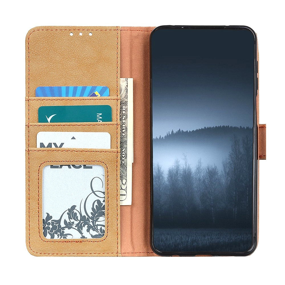 Nokia 3.4 KHAZNEH Retro Leather Wallet Case - Khaki