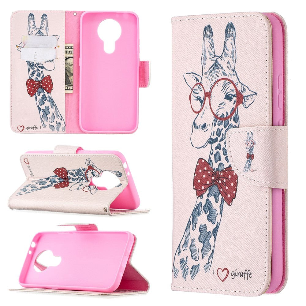 Nokia 3.4 Leather Wallet Case - Giraffe