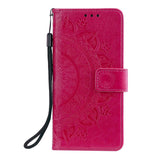 Nokia 2.4 Leather Wallet Case - Mandala Pattern Rose