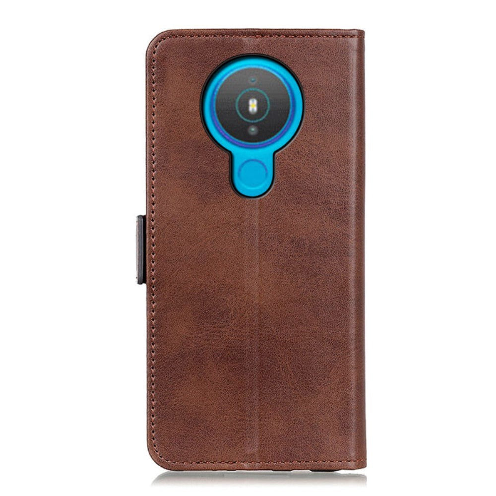 Nokia 1.4 Soft Leather Wallet Case - Dark Brown