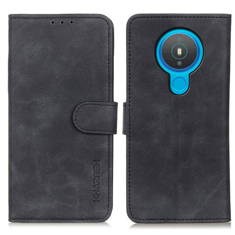 Nokia 1.4 KHAZNEH Retro Leather Wallet Case - Black