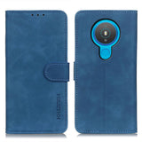 Nokia 1.4 KHAZNEH Retro Leather Wallet Case - Blue