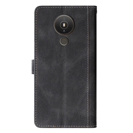 Nokia 1.4 Rustic Two-tone Leather Wallet Case - Black / Green