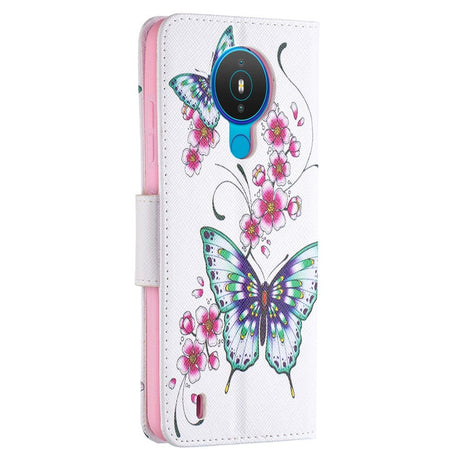 Nokia 1.4 Leather Wallet Case - Butterflies & Flowers