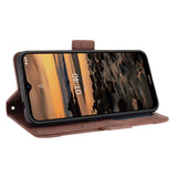 Nokia 1.4 Leather Case w. Stand / Card Holder & Extra Card Pocket - Brown