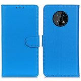 Nokia G50 Litchi Leather Wallet Case - Blue