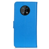 Nokia G50 Litchi Leather Wallet Case - Blue