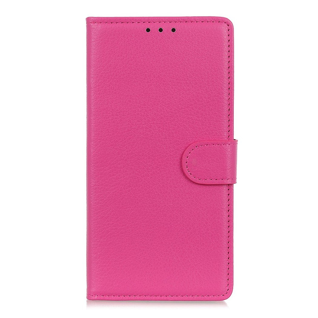 Nokia G50 Litchi Leather Wallet Case - Pink