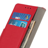 Nokia C2 2nd Edition PU Leather Wallet Case - Red