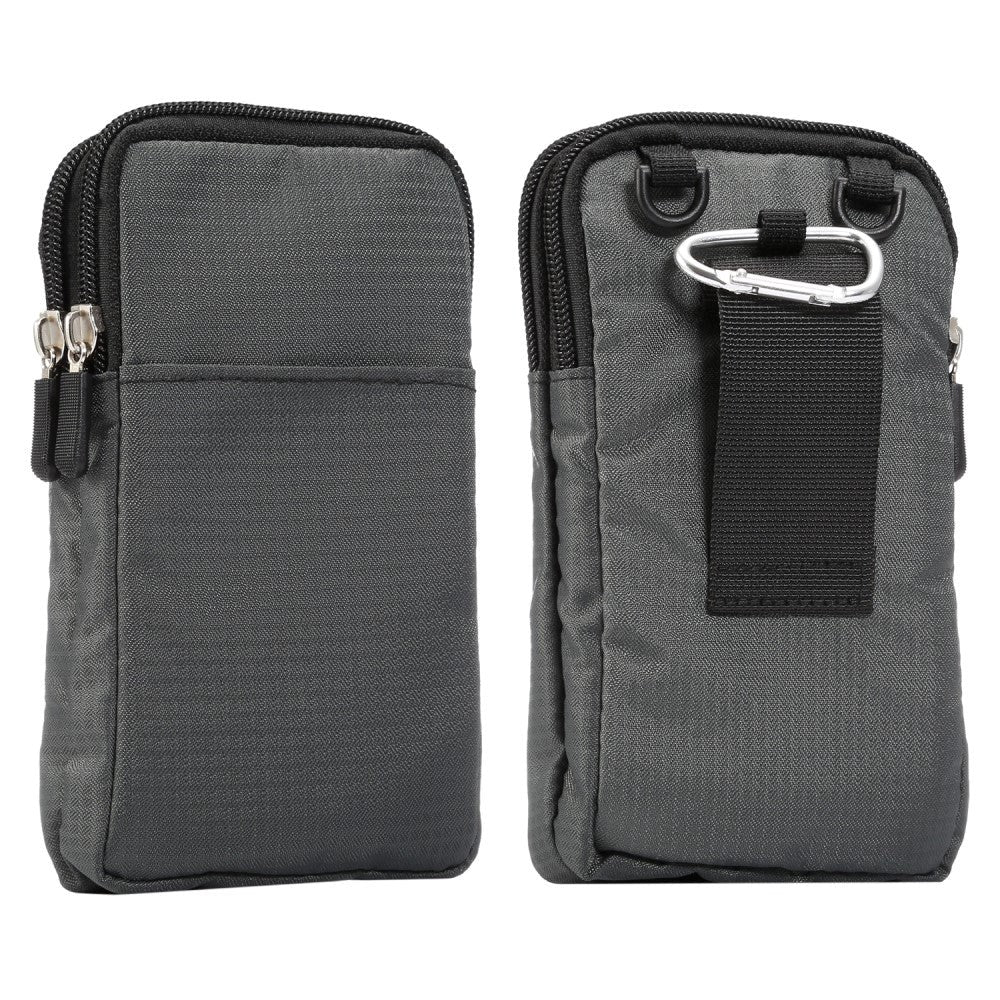 Universal Beltpack For Smartphones w. Carabiner & Strap - Dark Grey - (Max. Phone: 170 x 95 x 15 mm)