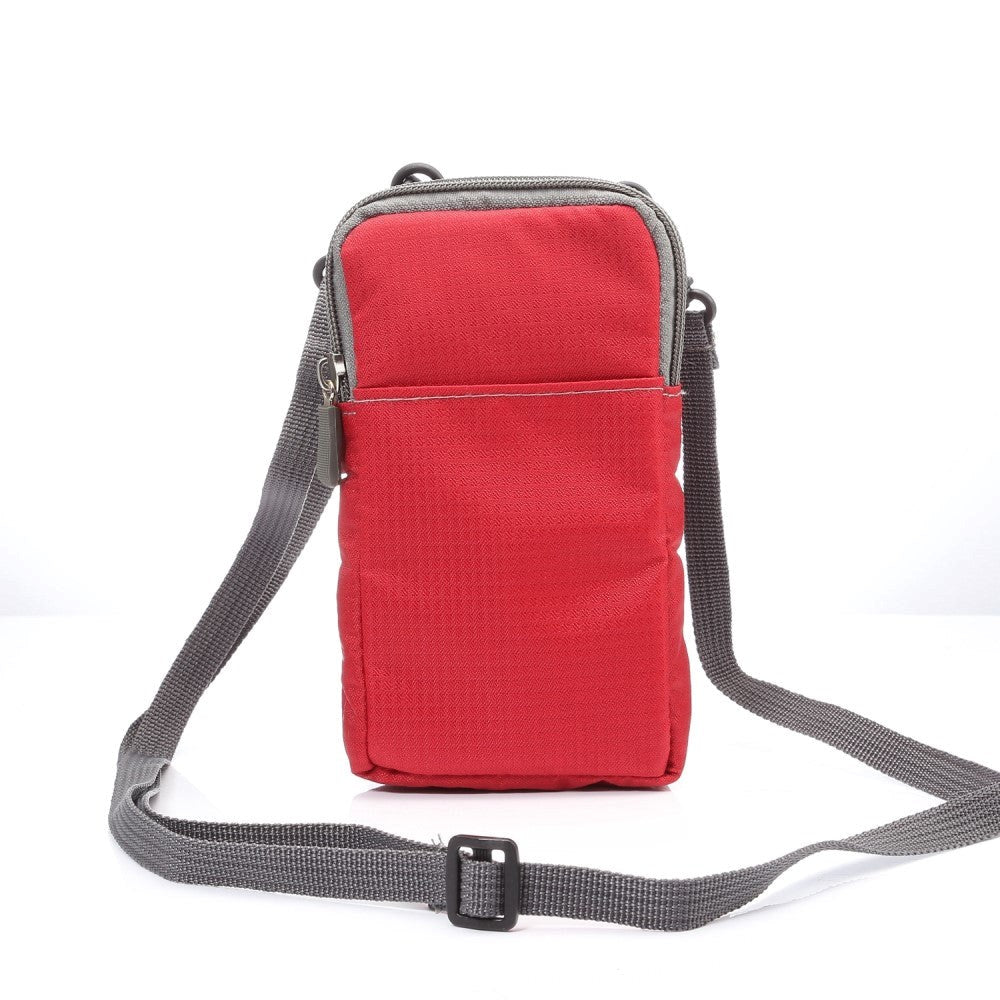 Universal Beltpack For Smartphones w. Carabiner & Strap - Red - (Max. Phone: 170 x 95 x 15 mm)