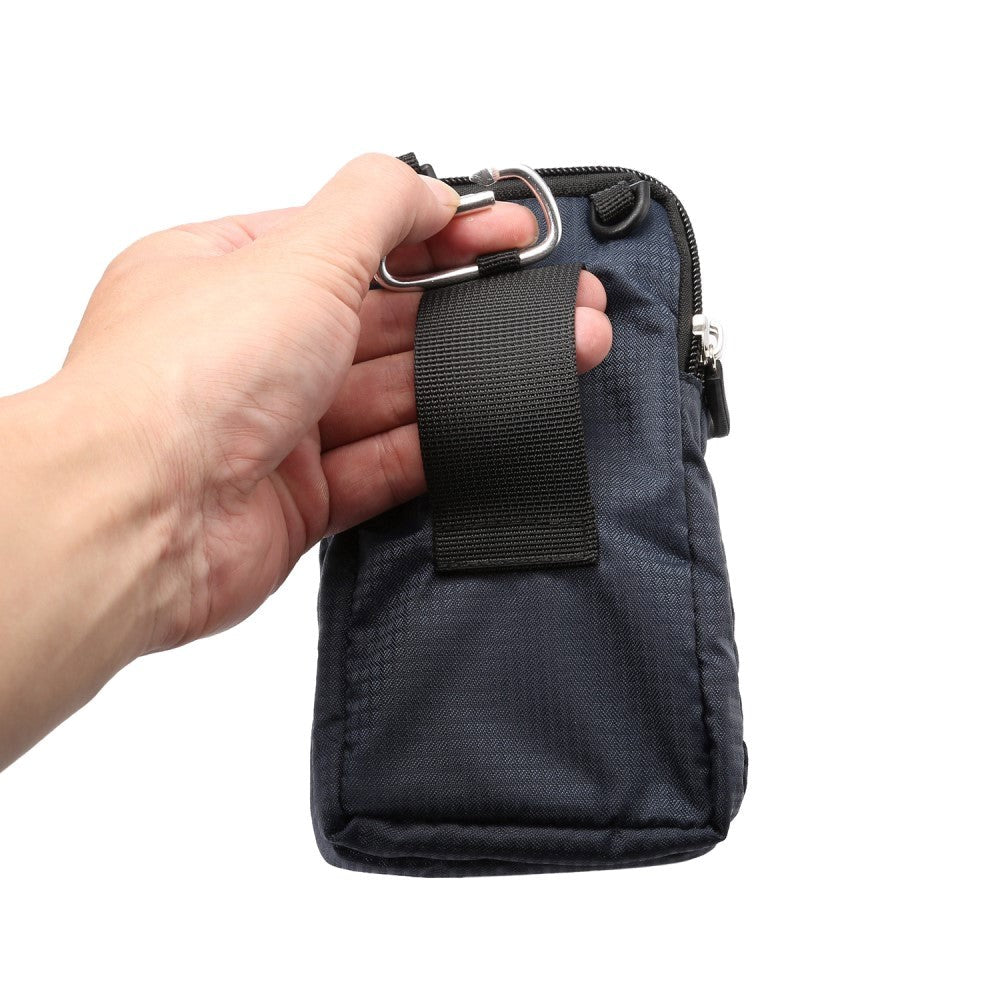 Universal Beltpack For Smartphones w. Carabiner & Strap - Dark Blue - (Max . Phone: 170 x 95 x 15 mm)