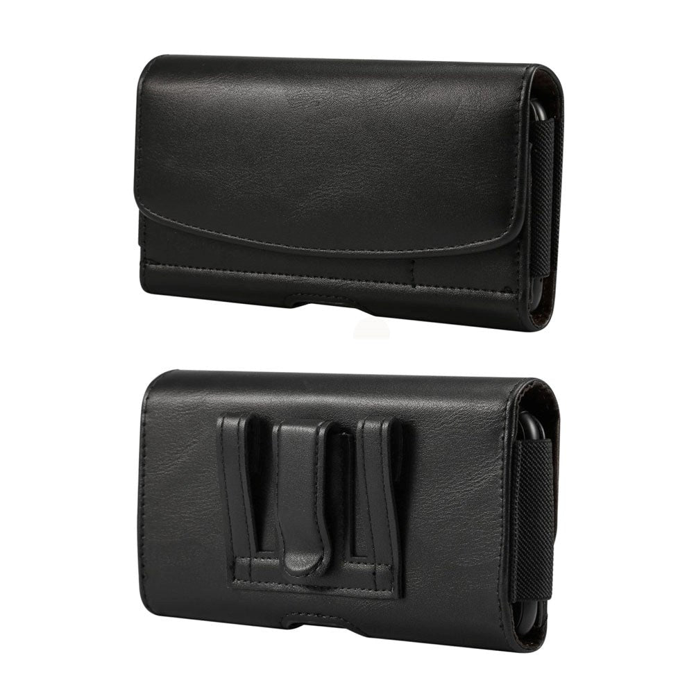 Soft Pouch Bag case - Belt bag Black - (Max . Phone: 170 x 87 x 18 mm)