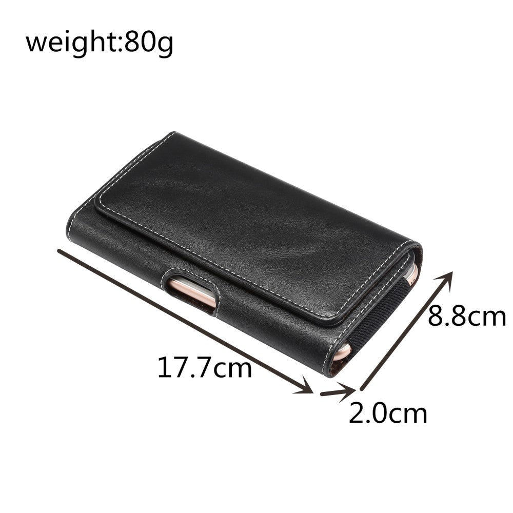 Leather Belt Case for Phone Black Size (Max. Phone: 177 x 88 x 20 mm)