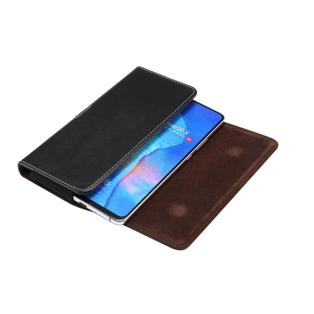 Leather Belt Case for Phone Black Size (Max. Phone: 177 x 88 x 20 mm)