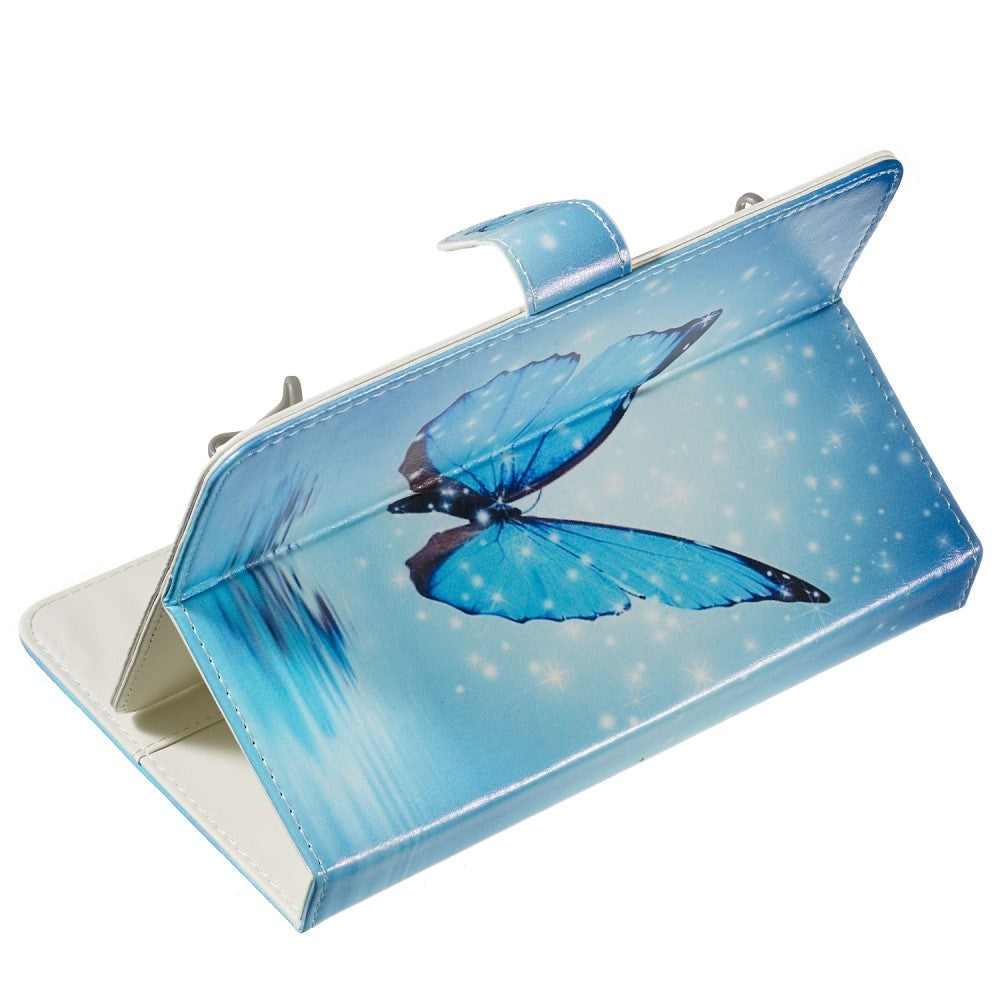 Universal Case w. Blue Butterflies Motif 6-7.5"