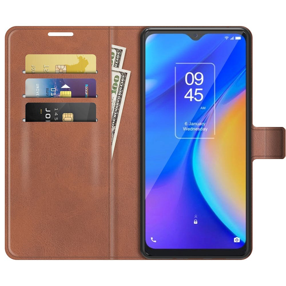 TCL 20 SE Wallet Case & Stand - Brown