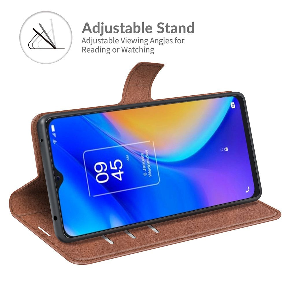 TCL 20 SE Wallet Case & Stand - Brown