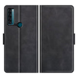 TCL 20 SE Classic Leather Wallet Case - Black