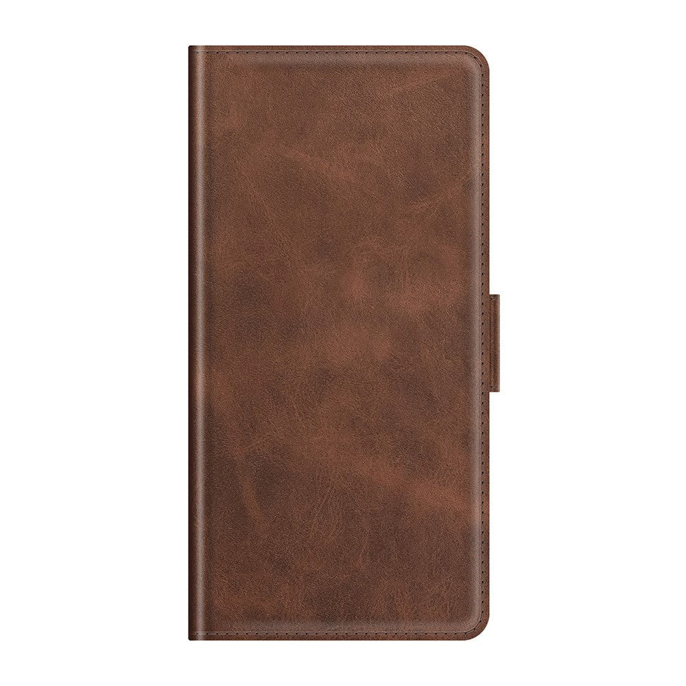 TCL 20 SE Classic Leather Wallet Case - Dark Brown