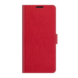 TCL 20 SE Glossy Leather Wallet Case - Red