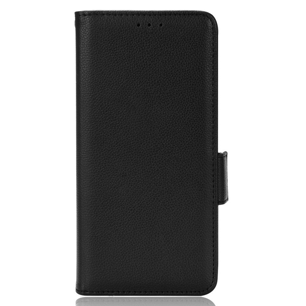 TCL 20L Ultra Litchi Leather Wallet Case - Black