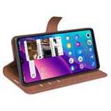 TCL 305 / 306 / 30 SE / 30E Wallet Case & Stand - Brown