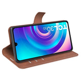 TCL 30 (4G) / (5G) Wallet Case & Stand - Light Brown