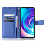 TCL 30 (4G/5G) / 30+ Leather Flip Case with Diamond Texture - Blue