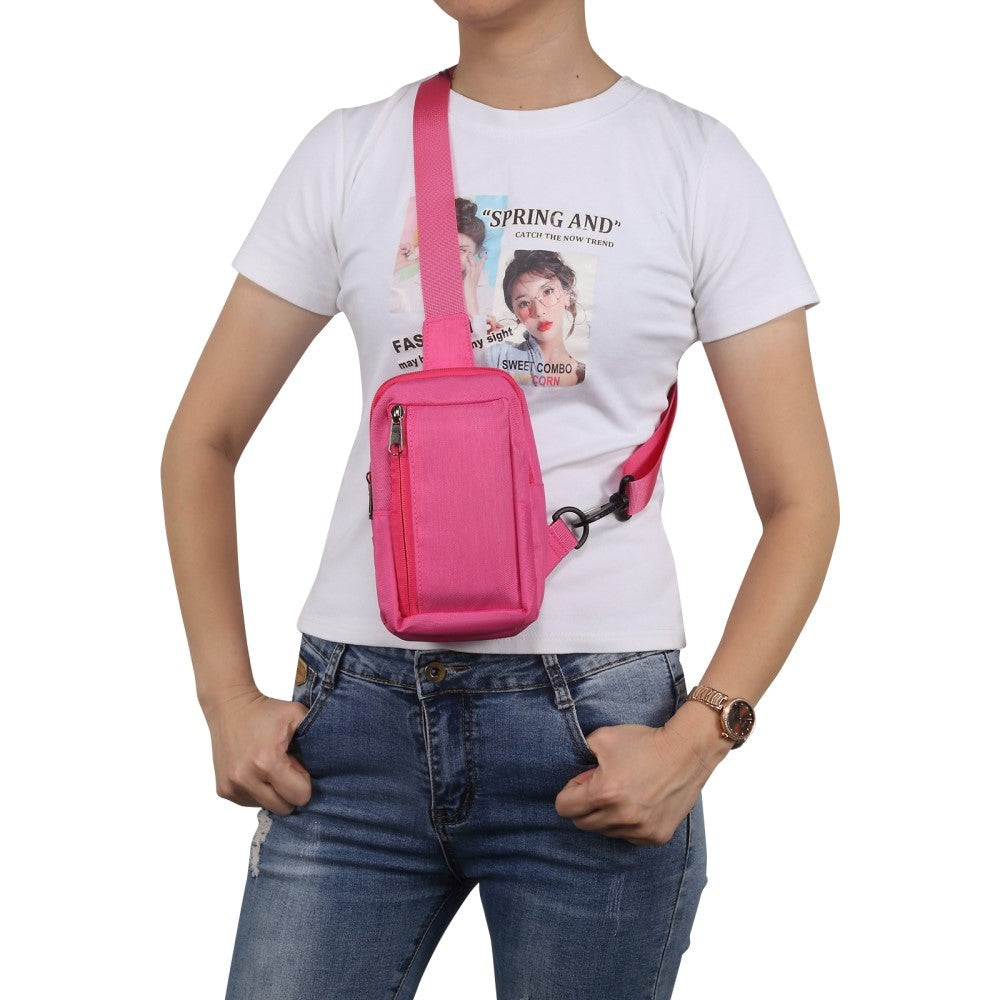 Shoulder Bag w. 2 Compartments (200 x 130 mm) - Pink