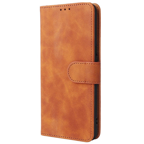 TCL 20R 5G Soft Leather Wallet Case - Brown