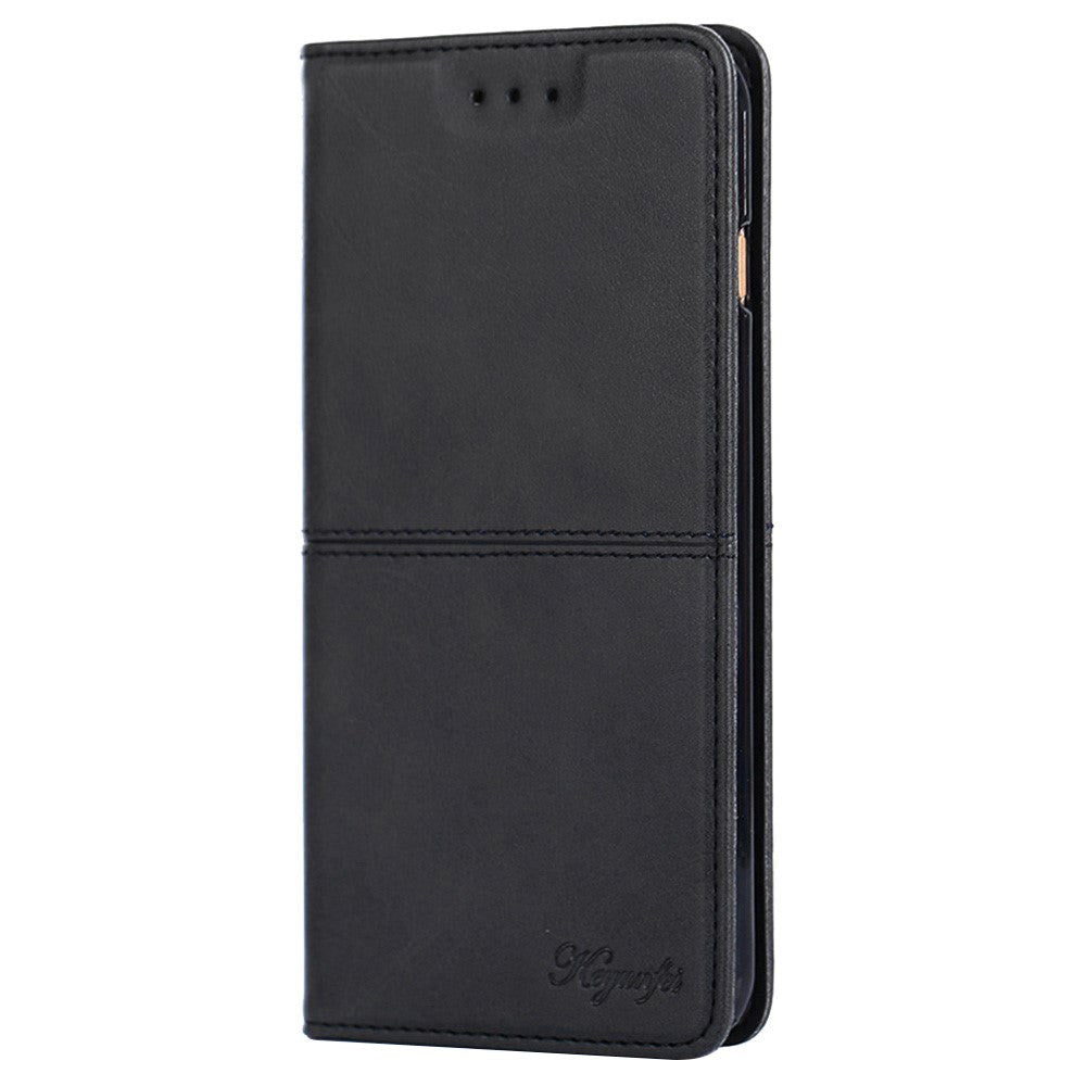 TCL 20R (5G) Flip Case with Card Holder - Horizontal Sewing - Black