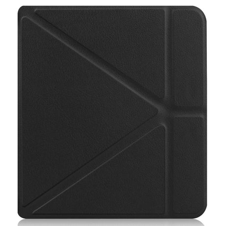 Kobo Libra 2 Origami Artificial Leather Flip Case w. Stand Function - Black