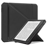 Kobo Libra 2 Origami Artificial Leather Flip Case w. Stand Function - Black