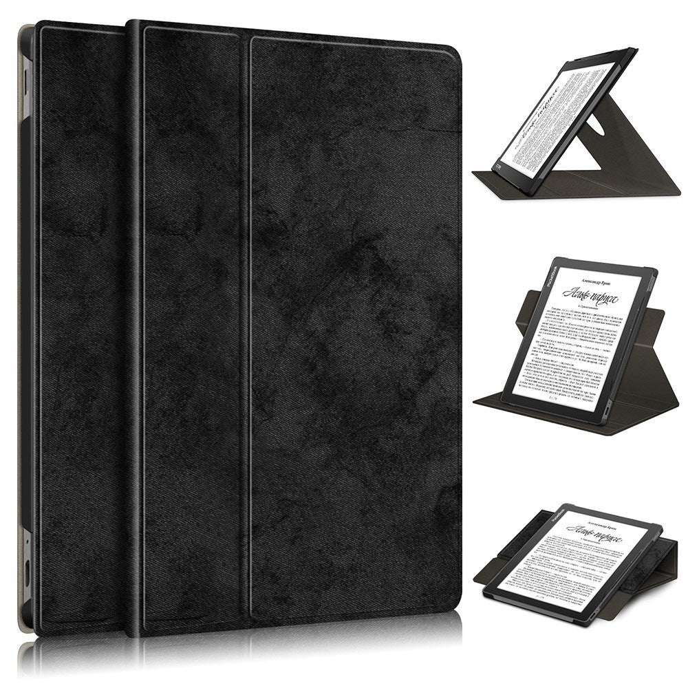 EIDERWOOD PocketBook InkPad Lite Case with 360 Degrees Stand Function & Pen Holder - Black