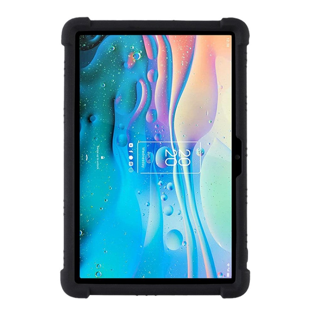 TCL Tab 10S Silicone Case w. Kickstand - Black