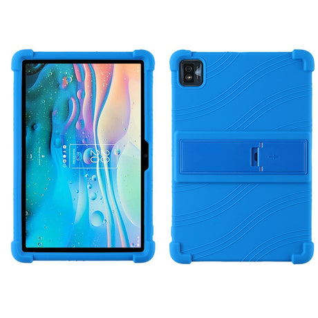 TCL Tab 10S Silicone Case w. Kickstand - Dark Blue