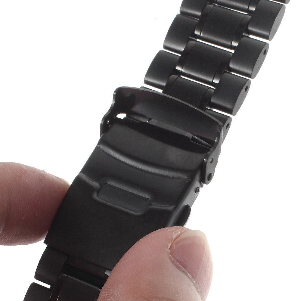 Universal Stainless Steel Watchband (22mm) - Black